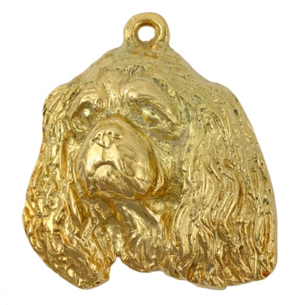 Cavalier King Charles Spaniel I - kullattu avaimenperä koiralla lahjarasiassa, käsilaukun koristelu, ylellinen Art-Dogin asuste