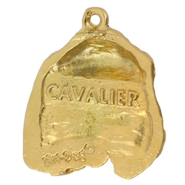 Cavalier King Charles Spaniel I - guldpläterad nyckelring med en hund i presentask, handväska dekoration, lyxigt tillbehör från Art-Dog