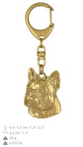 Miniatyrbild 5 av 7: French Bulldog II - guldpläterad nyckelring med en hund i presentförpackning, handväska dekoration, lyxigt tillbehör från Art-Dog