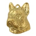 Miniatyrbild 6 av 7: French Bulldog II - guldpläterad nyckelring med en hund i presentförpackning, handväska dekoration, lyxigt tillbehör från Art-Dog