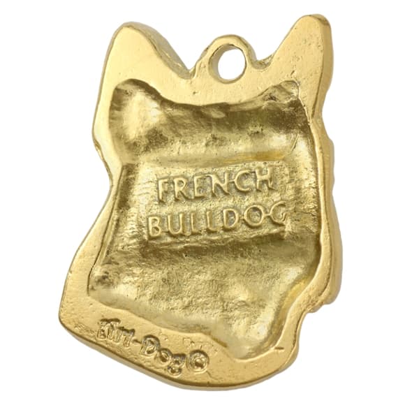 French Bulldog II - guldpläterad nyckelring med en hund i presentförpackning, handväska dekoration, lyxigt tillbehör från Art-Dog