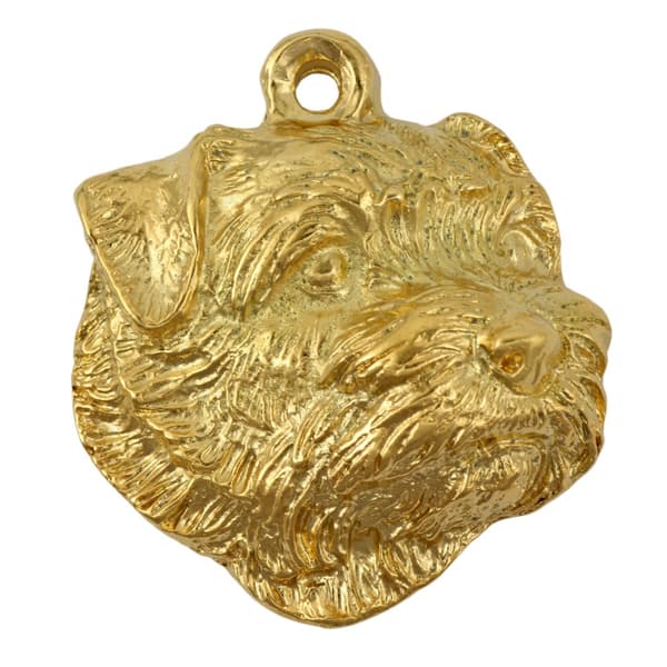 Norfolk Terrier - guldpläterad nyckelring med en hund i presentask, handväska dekoration, lyxigt tillbehör från Art-Dog