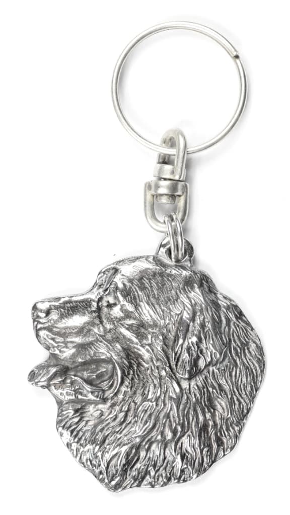 Berner Sennenhund, Berner Sennenhund I - silverpläterad nyckelring med en hund i en dekorativ låda, handväska dekoration, ryggsäckshänge från Art-Dog