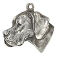 Miniatyrbild 5 av 7: Pointer I - silverpläterad nyckelring med en hund i en dekorativ låda, handväska dekoration, ryggsäckshänge från Art-Dog