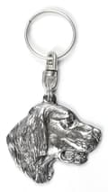 Miniatyrbild 3 av 6: Engelsk Setter, Laverack - silverpläterad nyckelring med en hund i en dekorativ låda, handväska dekoration, ryggsäckshänge från Art-Dog