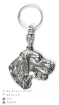 Miniatyrbild 4 av 6: Engelsk Setter, Laverack - silverpläterad nyckelring med en hund i en dekorativ låda, handväska dekoration, ryggsäckshänge från Art-Dog