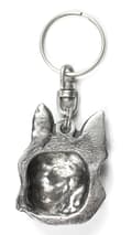 Miniatyrbillede 5 af 6: Boston Terrier, Boston Bull Terrier - forsølvet nøglering med en hund i en dekorativ æske, håndtaskedekoration, rygsækvedhæng fra Art-Dog