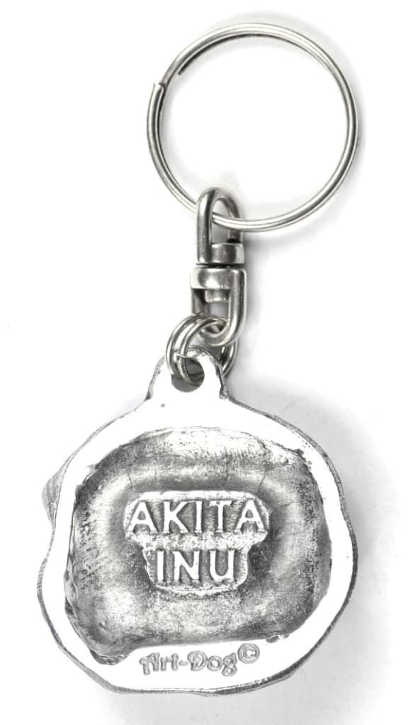 Akita, Akita Inu - silverpläterad nyckelring med en hund i en dekorativ låda, handväska dekoration, ryggsäckshänge från Art-Dog