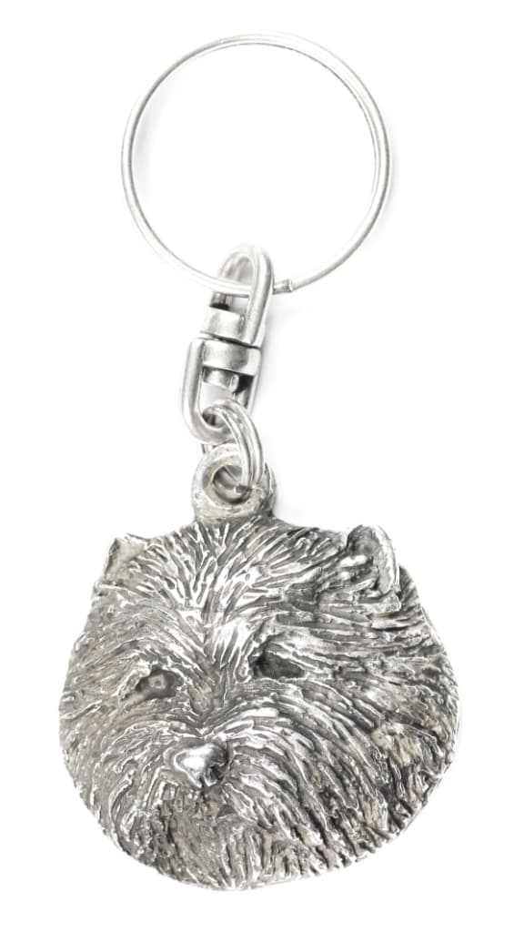 West Highland White Terrier, Westie - silverpläterad nyckelring med en hund i en dekorativ låda, handväska dekoration, ryggsäckshänge från Art-Dog
