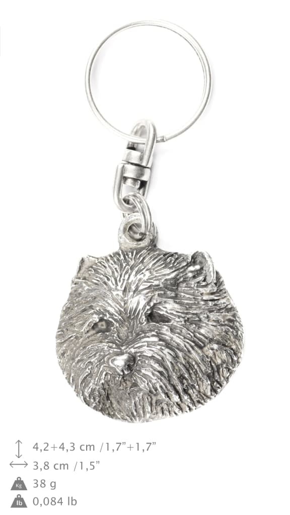 West Highland White Terrier, Westie - silverpläterad nyckelring med en hund i en dekorativ låda, handväska dekoration, ryggsäckshänge från Art-Dog
