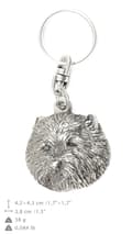 Miniatyrbild 4 av 6: West Highland White Terrier, Westie - silverpläterad nyckelring med en hund i en dekorativ låda, handväska dekoration, ryggsäckshänge från Art-Dog