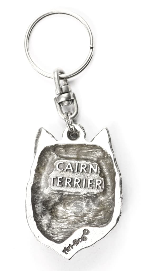 Cairn Terrier II - forsølvet nøglering med en hund i en dekorativ æske, håndtaskedekoration, rygsækvedhæng fra Art-Dog