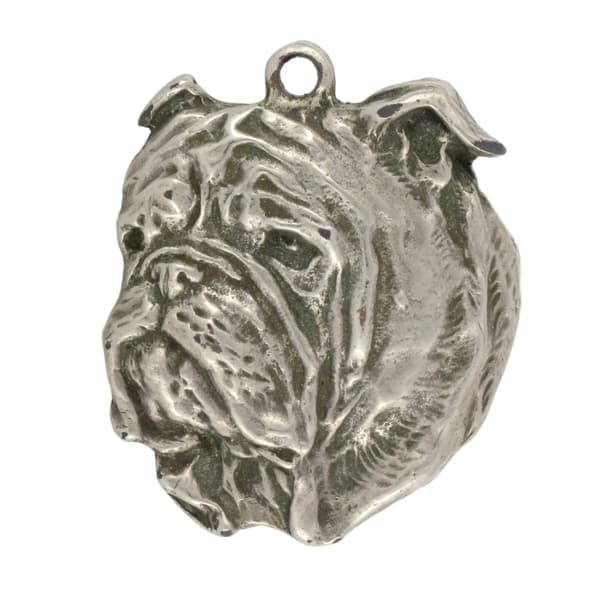 Englantibulldoggi, Bulldog I - hopeoitu avaimenperä koiralla lahjarasiassa, käsilaukun koristelu, reppuriipus Art-Dogilta