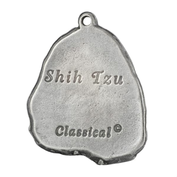 Shih Tzu, Shi tsu, Shi-Tzu, Szi-cu, Szitzu I - silverpläterad nyckelring med en hund i presentask, handväska dekoration, ryggsäckshänge från Art-Dog