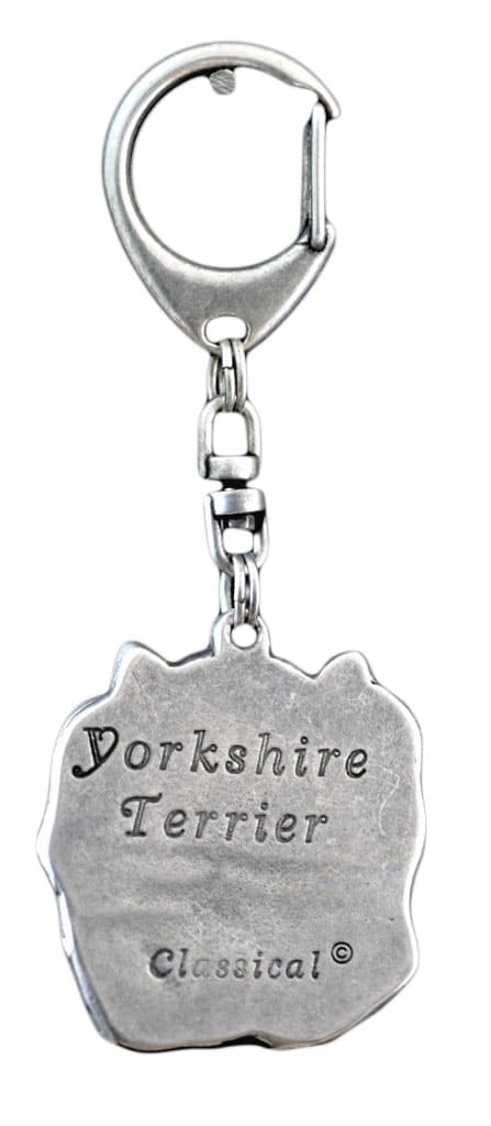 Yorkshire Terrier, York, York, Yorkie I - silverpläterad nyckelring med en hund i presentask, handväska dekoration, ryggsäckshänge från Art-Dog
