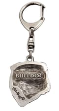 Pikkukuva 4 / 9: Englanninbulldoggi, Bulldog II - hopeoitu avaimenperä koiralla lahjarasiassa, käsilaukun koristelu, reppuriipus by Art-Dog