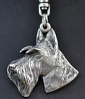 Miniatyrbild 11 av 11: Skotsk terrier, Aberdeen Terrier I - silverpläterad nyckelring med en hund i presentförpackning, handväska dekoration, ryggsäckshänge från Art-Dog