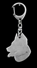 Miniatyrbild 11 av 11: Beauceron French Shepherd - silverpläterad nyckelring med en hund i presentförpackning, handväska dekoration, ryggsäckshänge från Art-Dog