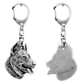 Miniatyrbild 1 av 11: Beauceron French Shepherd - silverpläterad nyckelring med en hund i presentförpackning, handväska dekoration, ryggsäckshänge från Art-Dog