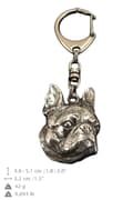 Pikkukuva 5 / 11: Boston Terrier, Boston Bull Terrier - hopeoitu avaimenperä koiralla lahjarasiassa, käsilaukun koristelu, reppuriipus Art-Dogilta
