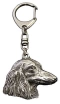 Miniatyrbild 3 av 11: Tax - silverpläterad nyckelring med en hund i presentask, handväska dekoration, ryggsäckshänge från Art-Dog