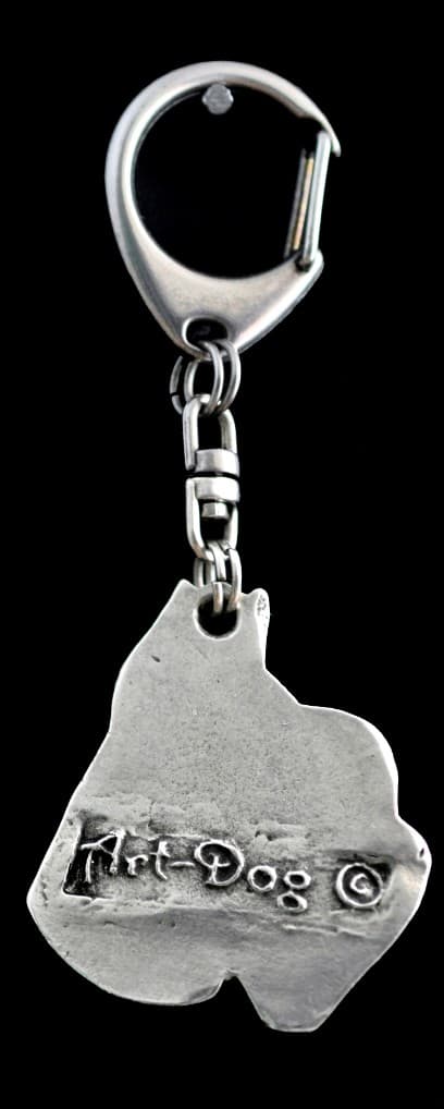 Schnauzer, Schnauzer I - silverpläterad nyckelring med en hund i presentask, handväska dekoration, ryggsäckshänge från Art-Dog