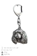 Pikkukuva 5 / 11: Cavalier King Charles Spaniel I - hopeoitu avaimenperä koiralla lahjarasiassa, käsilaukun koristelu, reppuriipus by Art-Dog