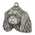 Pikkukuva 6 / 11: Cavalier King Charles Spaniel I - hopeoitu avaimenperä koiralla lahjarasiassa, käsilaukun koristelu, reppuriipus by Art-Dog