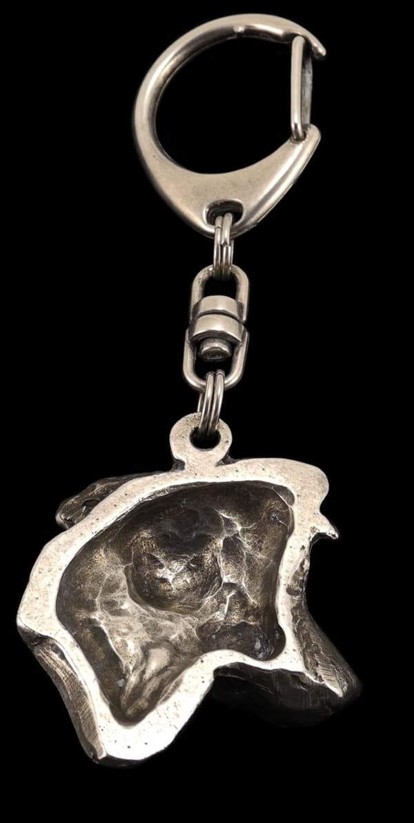 Jack Russell Terrier - silverpläterad nyckelring med en hund i presentförpackning, handväska dekoration, ryggsäckshänge från Art-Dog