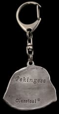 Miniatyrbild 9 av 10: Pekingese - silverpläterad nyckelring med en hund i presentask, handväska dekoration, ryggsäckshänge från Art-Dog