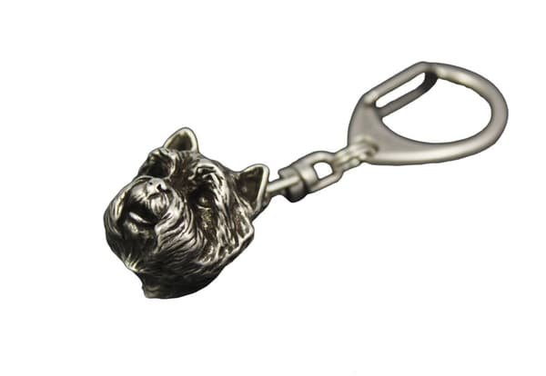 West Highland White Terrier, Westie I - silverpläterad nyckelring med en hund i presentförpackning, handväska dekoration, ryggsäckshänge från Art-Dog