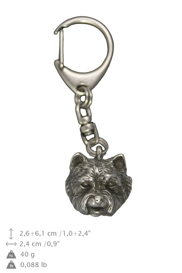 West Highland White Terrier, Westie I - silverpläterad nyckelring med en hund i presentförpackning, handväska dekoration, ryggsäckshänge från Art-Dog