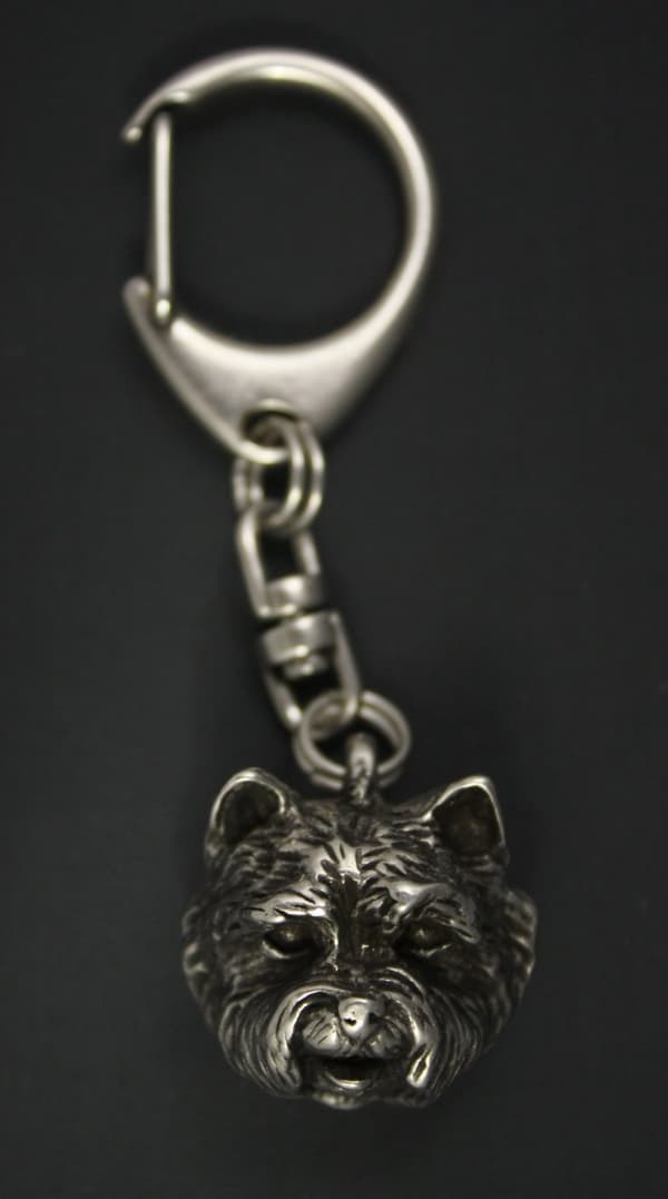 West Highland White Terrier, Westie I - silverpläterad nyckelring med en hund i presentförpackning, handväska dekoration, ryggsäckshänge från Art-Dog