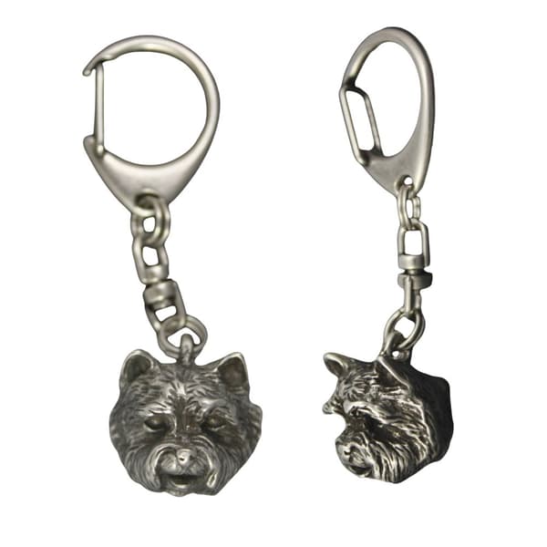West Highland White Terrier, Westie I - silverpläterad nyckelring med en hund i presentförpackning, handväska dekoration, ryggsäckshänge från Art-Dog