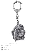 Miniatyrbild 5 av 10: Basset Hound III - silverpläterad nyckelring med en hund i presentask, handväska dekoration, ryggsäckshänge från Art-Dog