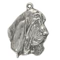 Miniatyrbild 6 av 10: Basset Hound III - silverpläterad nyckelring med en hund i presentask, handväska dekoration, ryggsäckshänge från Art-Dog