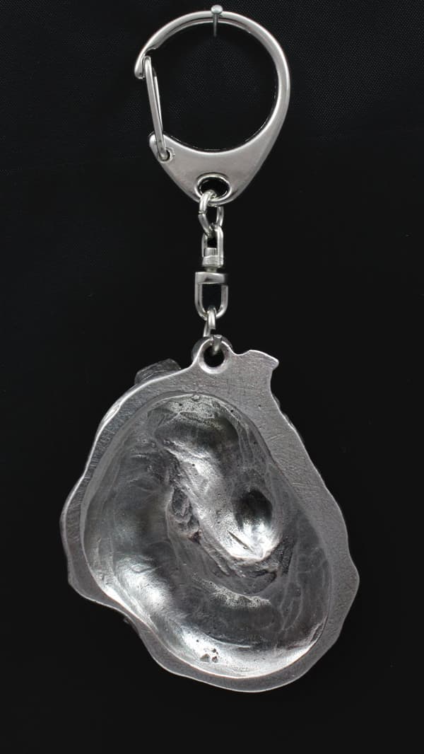 Långhårig Scottish Shepherd, Collie rough - silverpläterad nyckelring med en hund i presentask, handväska dekoration, ryggsäckshänge från Art-Dog