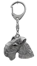 Miniatyrbild 3 av 10: Lakeland Terrier - silverpläterad nyckelring med en hund i presentförpackning, handväska dekoration, ryggsäckshänge från Art-Dog