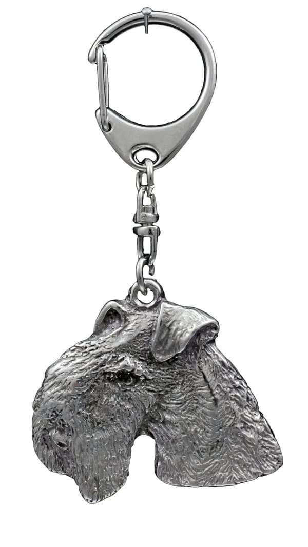 Lakeland Terrier - silverpläterad nyckelring med en hund i presentförpackning, handväska dekoration, ryggsäckshänge från Art-Dog