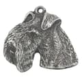 Miniatyrbild 6 av 10: Lakeland Terrier - silverpläterad nyckelring med en hund i presentförpackning, handväska dekoration, ryggsäckshänge från Art-Dog