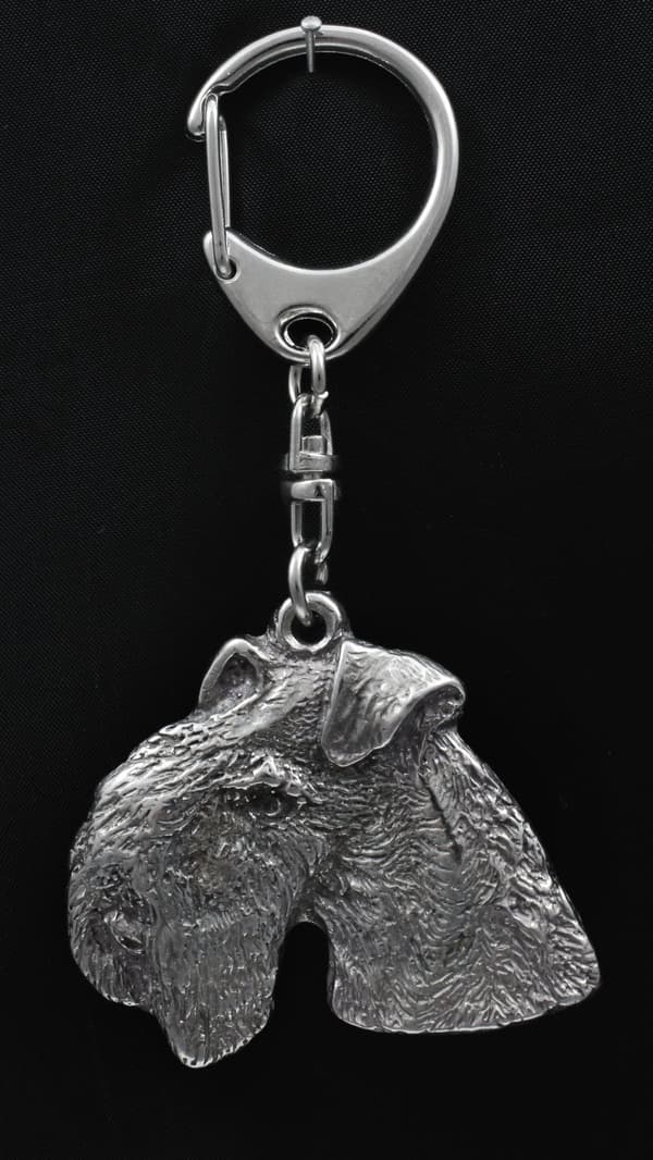 Lakeland Terrier - silverpläterad nyckelring med en hund i presentförpackning, handväska dekoration, ryggsäckshänge från Art-Dog