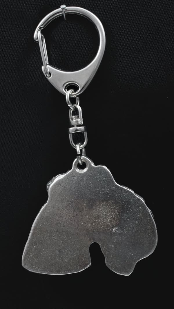 Lakeland Terrier - silverpläterad nyckelring med en hund i presentförpackning, handväska dekoration, ryggsäckshänge från Art-Dog