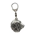 Miniatyrbild 4 av 9: Spanish Mastiff - silverpläterad nyckelring med en hund i presentask, handväska dekoration, ryggsäckshänge från Art-Dog