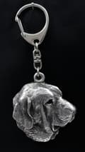 Miniatyrbild 8 av 9: Spanish Mastiff - silverpläterad nyckelring med en hund i presentask, handväska dekoration, ryggsäckshänge från Art-Dog
