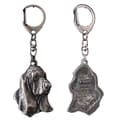 Miniatyrbild 1 av 11: Basset Hound II - silverpläterad nyckelring med en hund i presentförpackning, handväska dekoration, ryggsäckshänge från Art-Dog