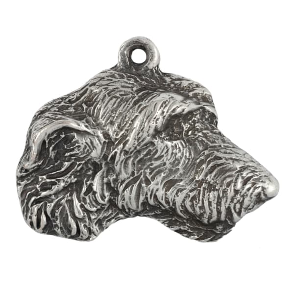 Irlanninsusikoira, Irlanninsusikoira - hopeoitu avaimenperä koiralla lahjarasiassa, käsilaukun koristelu, reppuriipus by Art-Dog