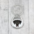 Miniatyrbild 3 av 3: Great Dane I - geometrisk nyckelring med ett foto och inskriptionen Art-Dog