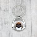 Miniatyrbild 3 av 3: Pekingese - en geometrisk nyckelring med ett foto och inskriptionen Art-Dog