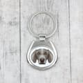 Miniatyrbild 3 av 3: Weimaraner, Weimaraner - geometrisk nyckelring med ett foto och inskriptionen Art-Dog