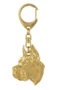 Miniatyrbild 8 av 10: Great Dane I - nyckelring och halsband med en hund i en låda, högkvalitativ guldpläterad produkt, Art-Dog varumärke